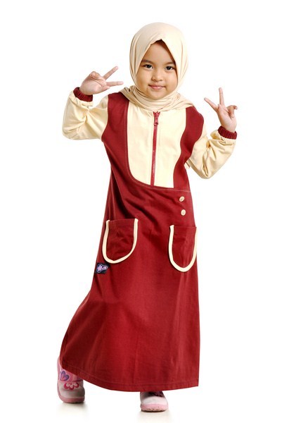 Pakaian Gamis Anak Muslim Mutif Kids 67 Merah