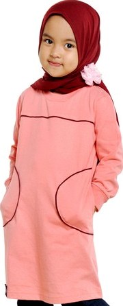 Tunik Kaos Anak Muslim Mutif Kids 64 Pink